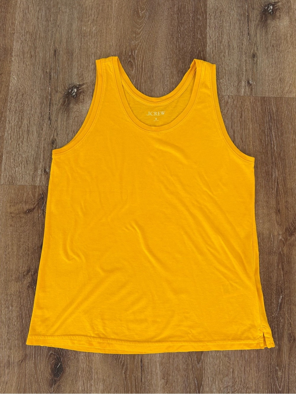 NWOT J. Crew Lightweight Scoop Neck Tank Top in Mary Gold Yellow Sz: S